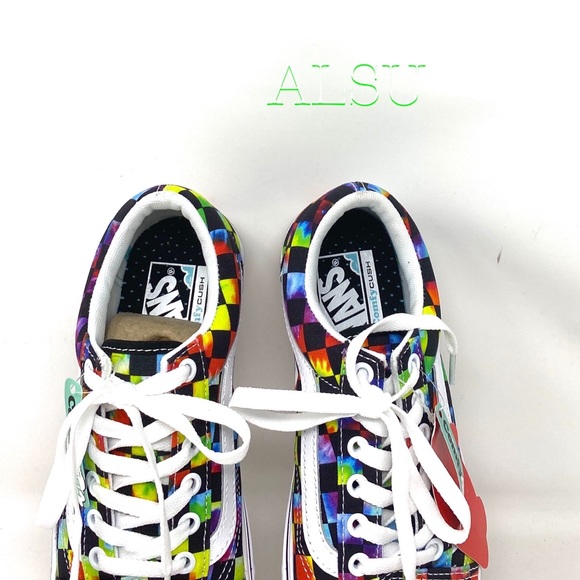 VANS Comfycush Old Skool Tie Dye Black Men Sneaker - Picture 7 of 9